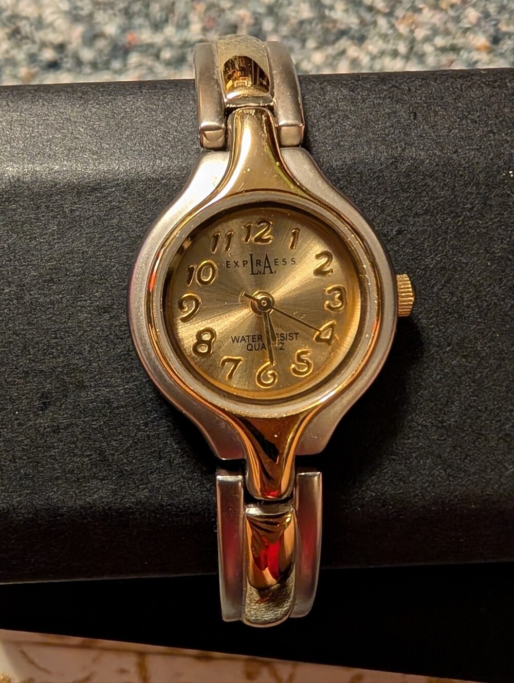 Express LA Two-Tone Gold Ladies' Bangle Bracelet Watch